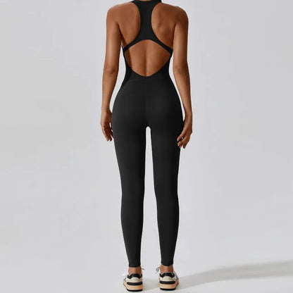 Backless Jumpsuit Yoga Set